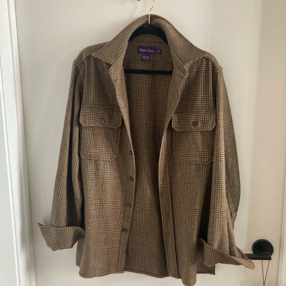 Ralph Lauren Purple Label Italian 100% cashmere shirt/jacket. Luxurious colors